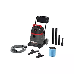 Ridgid NXT Industrial Vacuum with Cart, Wet-Dry, Polypropylene, 14 US Gal.(53 Litres), 6 HP (62718)