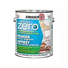 Zinsser Bulls Eye Zero™ Low VOC Primer, Gallon, White, 3.78 L, 3.78 L (254282)