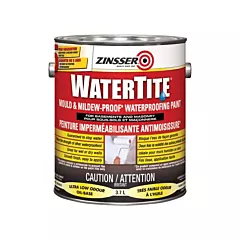 Zinsser Watertite® Mold & Mildew-Proof™ Waterproofing Paint, Gallon, White, 3.78 L, 3.78 L, Eggshell (Z05011)