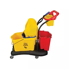 RMP Multifunctional Mop Trolley, Yellow, Down Press, 9.5 US Gal.(38 Quart)