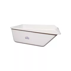 Remco Products Bac de rangement à rebord incliné avec vidange, Blanc, Plastique (69055)