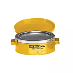 Justrite Bench Can with Perforated Dasher Plate, 5-1/2