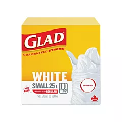 Glad Small 25L Unscented Garbage Bags, 20
