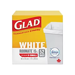 Glad X-Small 15L Roommate Febreze Garbage Bags, 17