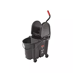 Rubbermaid Wavebrake® Bucket & Wringer, Black, Down Press, 8.75 US Gal.(35 Quart) (1863898)