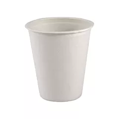 Gobelet compostable à paroi unique pour boisson chaude, 8 oz, Blanc, Papier