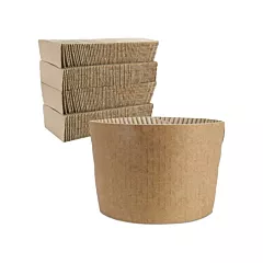 Globe Manchons Kraft pour gobelet de café, 12 oz - 20 oz, Brun, Papier (6086)