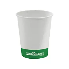 Globe Gobelets en papier compostable chaud/froid à paroi simple