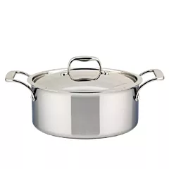 Meyer SuperSteel 5 Litre Tri-Ply Dutch Oven with Cover, Stainless Steel