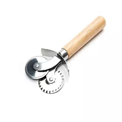 Fox Run Double Pastry Wheel, Wooden Handle