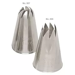 Ateco Open French Star Piping Tip, Stainless Steel