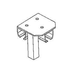 Duratrack Floor Mount Curtain Partition Connector (16TB3WF)