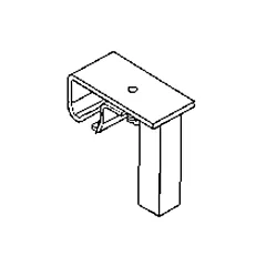 Duratrack Support de rail à roulement pour quincaillerie de support au plancher (16TBF)