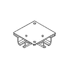 Duratrack Ceiling Mount Curtain Partition 90° Corner Connector (16TBRAC)
