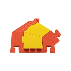 Checkers Industrial Products Linebacker® 3-Channel Heavy Duty Cable Protector - Right Turn (CPT3X225-R-Y/O)