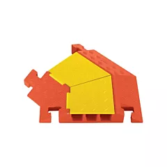 Checkers Industrial Products Protecteurs de câbles robustes à 3 canaux Linebacker(MD), virage à gauche (CPT3X225-L-Y/O)