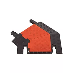 Checkers Industrial Products Guard Dog® 5-Channel Heavy Duty Cable Protector - Left Turn (GDT5X125-L-O/B)