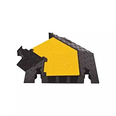 Checkers Industrial Products Yellow Jacket® 3-Channel Heavy Duty Cable Protector - Left Turn (YJ3TL-225-Y/B)