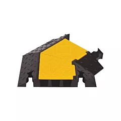 Checkers Industrial Products Yellow Jacket® 3-Channel Heavy Duty Cable Protector - Right Turn (YJ3TR-225-Y/B)