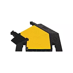 Checkers Industrial Products Yellow Jacket® 5-Channel Heavy Duty Cable Protector - Left Turn (YJ5TL-125-Y/B)