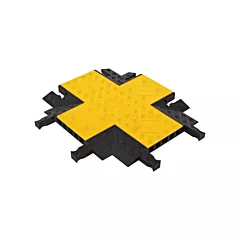 Checkers Industrial Products Yellow Jacket® 5-Channel Heavy Duty Cable Protector - 4-Way Connector (YJ5X-125-Y/B)