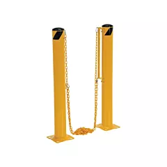 Vestil Dock Chain Barrier Bollard System, 146-1/4