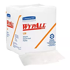 Kimberly-Clark WypAll L30 Economizer Wipers, ¼-Fold – 90 Wipers/Pack, 12 Packs/Case (Model 5812)