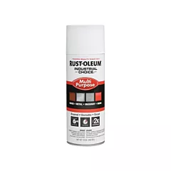 Rust-Oleum Industrial Choice 1600 System Multi-Purpose Enamel Spray, Aerosol Can, White, 16 oz., 12 oz., Semi-Gloss (257402V)