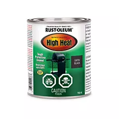 Rust-Oleum Peinture-émail haute température, Canette, Noir, 946 ml, 946 ml, Très brillant (N7778504)