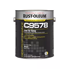 Rust-Oleum Composant de base pour revêtement époxydique à base de goudron de houille et à haute teneur en solides du système C9578, Gallon, Noir, 1 gal., 1 gal., Très mat (C9578402)