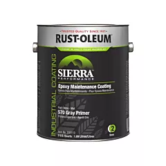 Rust-Oleum Apprêt acrylique époxydique à base d'eau Sierra Performance(MC) S70/S71, Gallon, Gris, 1 gal., 1 gal., Très mat (208113)