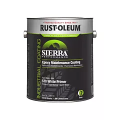 Rust-Oleum Composant de base pour apprêt acrylique époxydique à base d'eau Sierra Performance(MC) S70/S71, Gallon, Blanc, 1 gal., 1 gal., Très mat (208110)