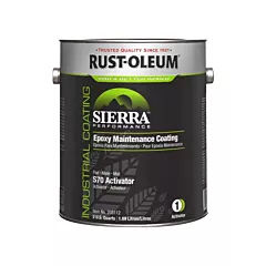 Rust-Oleum Sierra Performance™ S70/S71 Water-Based Epoxy Acrylic Primer Activator, Gallon, White, 1 gal., 1 gal., Very Flat (208112)