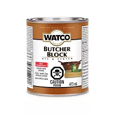 Rust-Oleum Watco® Butcher Block Oil & Finish, Gallon, 473 ml, 3.78 L, Transparent (Y242771)