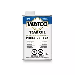 Rust-Oleum Huile de teck Watco(MD), Bidon rectangulaire, 946 ml, 946 ml, Transparent (341849)