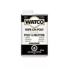 Rust-Oleum Teinture à essuyage en poly Watco(MD), Bidon rectangulaire, 473 ml, 473 ml, Brillant (341847)