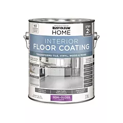 Rust-Oleum Couche de finition pour système de revêtement de sol intérieur à la maison, Gallon, Transparent, 3,78 L, 3,78 L, Semi-brillant (355966)