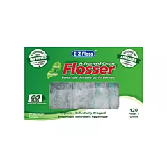 EZ Floss Advanced Clean Flossers MINT Individually Wrapped 120/box (VMMAP61001-D)