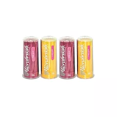 Micro-brouche (MBMFA400) Série d'applicateurs de tube Fine rose/jaune 400/Pkg