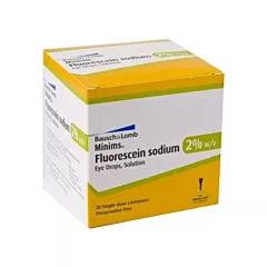 Minims Fluorescein Sodium Eye Drops Solution 2% w/v 0.5ml box/20 (VMMC098856)