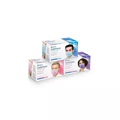 Medicom SafeMask FreeFlow Earloop Mask Level 3, Blue, 50/box 