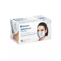 Medicom SafeMask Premier Earloop Face Mask, Teal, Level 1, 50/box
