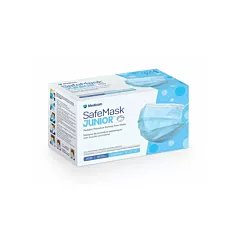 Medicom SafeMask Junior Pediatric Earloop Face Mask, Blue, 50/box
