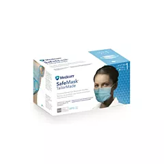 Medicom SafeMask Tailor Made Earloop Mask, Level 1, 50/box, Blue 