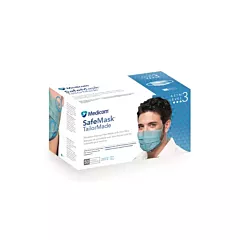 Medicom SafeMask TailorMade Earloop Mask, Blue, Level 3, 50/box 