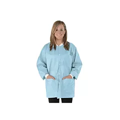 Medicom SafeWear Disposable Lab Coat, Soft Blue, Extra Large, 12/bag (VM206-8112-D)