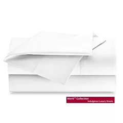 Merit Collection T300 Luxury Percale Queen Fitted Sheets - 60/40 Cotton/Polyester Blend | White Color | Size 60x80x15 | 6-Pack