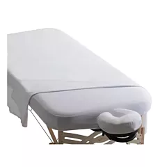 Merit Spa Collection™ 100%  Microfibre Massage Sheet Set -Commercial Grade, Soft, 3-Piece Set (Top, Fitted, Face Rest Cover) MCSMF-M/IV