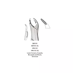 Miltex DEF151 Extracting Forceps, Lower Anteriors 
