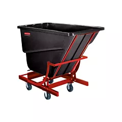 Rubbermaid Conteneur autobasculeur, 1 vg³, Plastique/Polyéthylène, Noir (FG105943BLA)